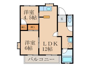 ア－ベイン高瀬２の物件間取画像